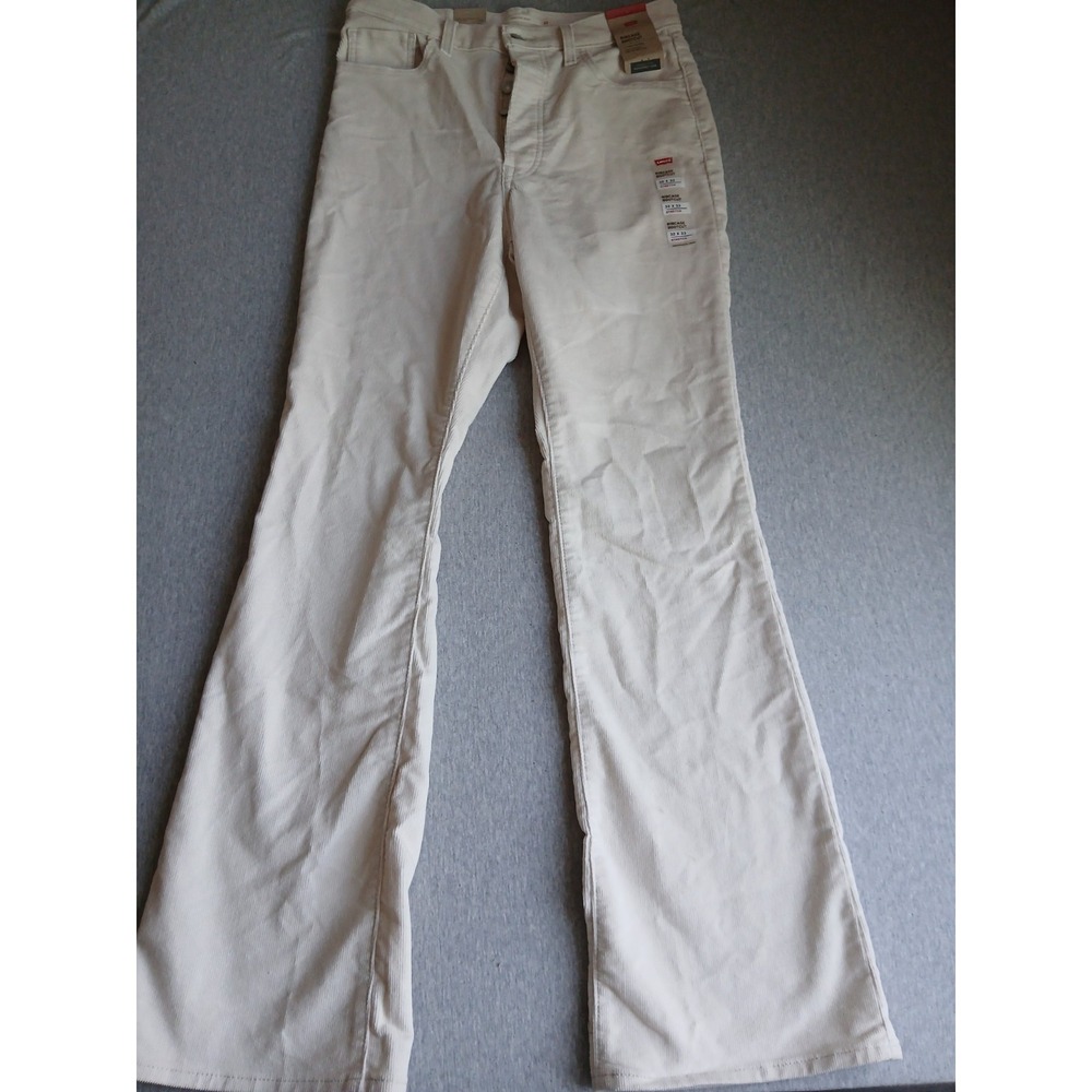 Levis Corduroy Pants 32x33 Womens Ribcage Bootcut Button Fly Stretch Preppy New